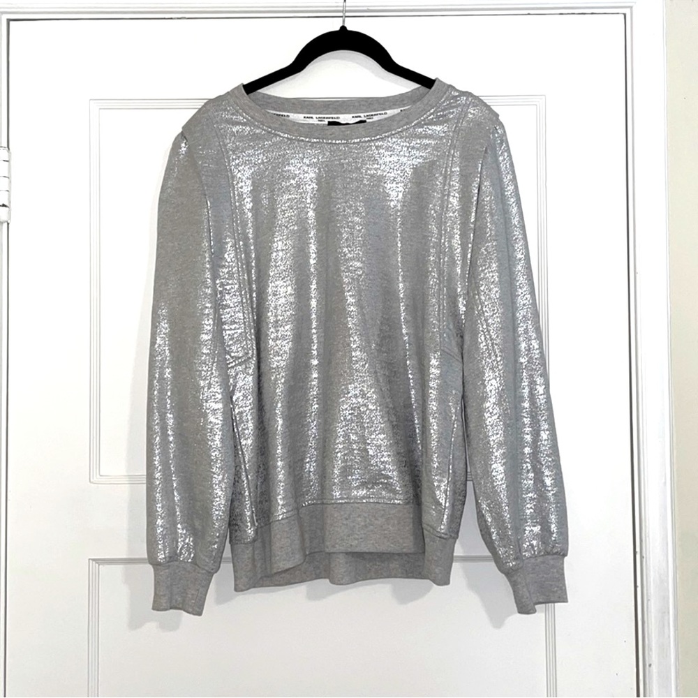 Karl Lagerfeld Metallic Solver sweater